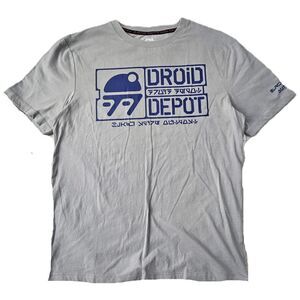 Men's Star Wars Droid‎ Depot Graphic Tshirt Galaxy's Edge Sci-Fi Tee Sz Small